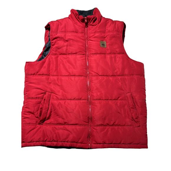 Field & Stream Original Outfitter Mens XL Red Zip Up Warm Puffer Vest - Picture 1 of 12